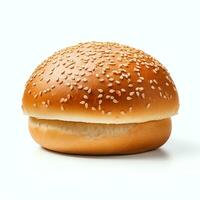 AI generated hamburger bun real photo photorealistic stock photo