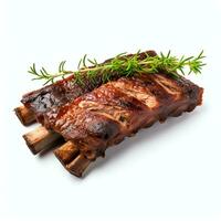 AI generated cooked lamb ribs real photo photorealistic stock