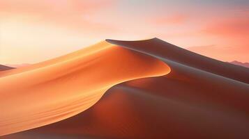 AI generated A serene sand dune landscape at sunrise photo