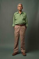 AI generated The Man in the Green Shirt and Khaki Pants photo