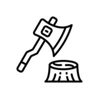 axe icon. vector line icon for your website, mobile, presentation, and logo design.