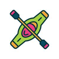 kayak icon. vector filled color icon for your website, mobile, presentation, and logo design.