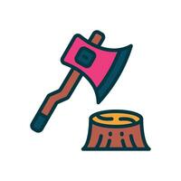 axe icon. vector filled color icon for your website, mobile, presentation, and logo design.