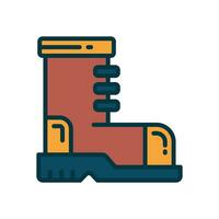 boot icon. vector filled color icon for your website, mobile, presentation, and logo design.