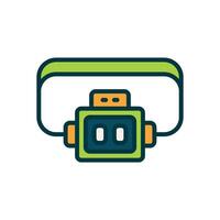 headlamp icon. vector filled color icon for your website, mobile, presentation, and logo design.