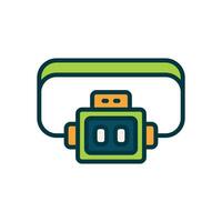 headlamp icon. vector filled color icon for your website, mobile, presentation, and logo design.