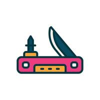 penknife icon. vector filled color icon for your website, mobile, presentation, and logo design.