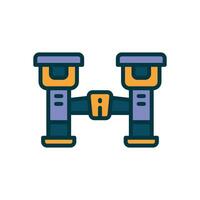 binocular icon. vector filled color icon for your website, mobile, presentation, and logo design.