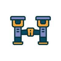 binocular icon. vector filled color icon for your website, mobile, presentation, and logo design.