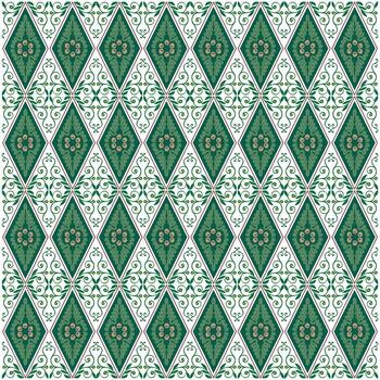 Abstract background with repeating floral ornament pattern vector