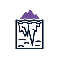 iceberg icon. vector dual tone icon for your website, mobile, presentation, and logo design.