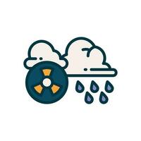 acid rain icon. vector filled color icon for your website, mobile, presentation, and logo design.