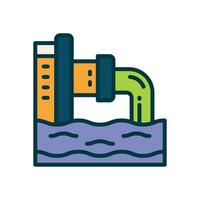 sewage icon. vector filled color icon for your website, mobile, presentation, and logo design.