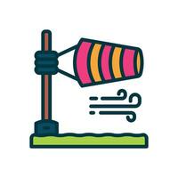 windsock icon. vector filled color icon for your website, mobile, presentation, and logo design.