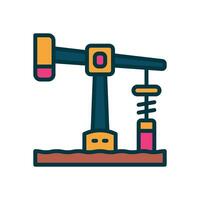 oil pump icon. vector filled color icon for your website, mobile, presentation, and logo design.