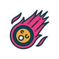 meteor icon. vector filled color icon for your website, mobile, presentation, and logo design.