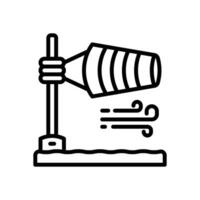 windsock icon. vector line icon for your website, mobile, presentation, and logo design.