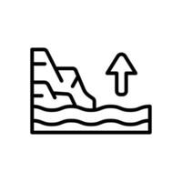 sea level icon. vector line icon for your website, mobile, presentation, and logo design.