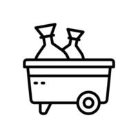 garbage icon. vector line icon for your website, mobile, presentation, and logo design.