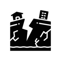 earthquake icon. vector glyph icon for your website, mobile, presentation, and logo design.
