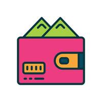 wallet icon. vector line icon for your website, mobile, presentation, and logo design.