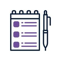 notebook icon. vector dual tone icon for your website, mobile, presentation, and logo design.