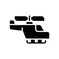 helicopter icon. vector glyph icon for your website, mobile, presentation, and logo design.