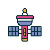 satellite icon. vector filled color icon for your website, mobile, presentation, and logo design.