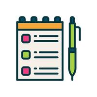 notebook icon. vector filled color icon for your website, mobile, presentation, and logo design.