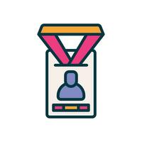 id card icon. vector filled color icon for your website, mobile, presentation, and logo design.