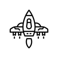 space ship icon. vector line icon for your website, mobile, presentation, and logo design.