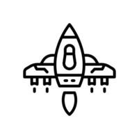 space ship icon. vector line icon for your website, mobile, presentation, and logo design.