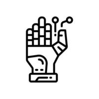 robotic hand icon. vector line icon for your website, mobile, presentation, and logo design.