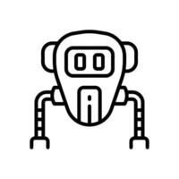 space robot icon. vector line icon for your website, mobile, presentation, and logo design.