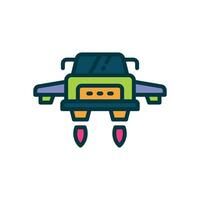 flying car icon. vector line icon for your website, mobile, presentation, and logo design.