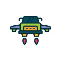 flying car icon. vector line icon for your website, mobile, presentation, and logo design.