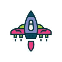 space ship icon. vector line icon for your website, mobile, presentation, and logo design.