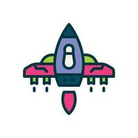 space ship icon. vector line icon for your website, mobile, presentation, and logo design.