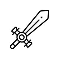 fantasy sword icon. vector line icon for your website, mobile, presentation, and logo design.