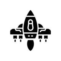 space ship icon. vector glyph icon for your website, mobile, presentation, and logo design.