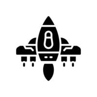 space ship icon. vector glyph icon for your website, mobile, presentation, and logo design.