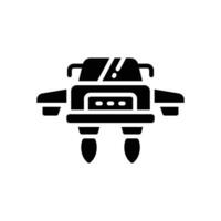 flying car icon. vector glyph icon for your website, mobile, presentation, and logo design.