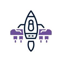 space ship icon. vector dual tone icon for your website, mobile, presentation, and logo design.