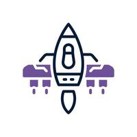 space ship icon. vector dual tone icon for your website, mobile, presentation, and logo design.