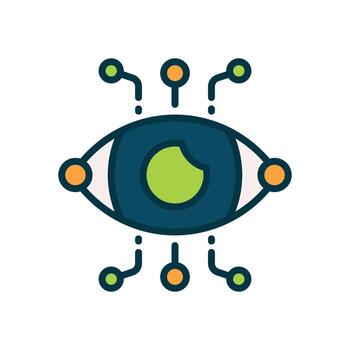 bionic eye icon. vector line icon for your website, mobile, presentation, and logo design.