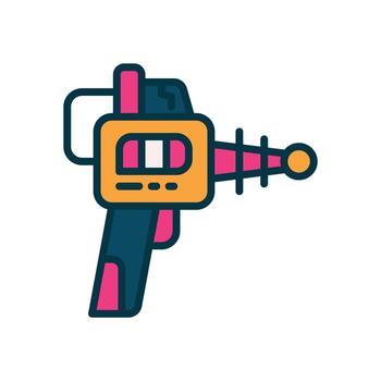 laser gun icon. vector line icon for your website, mobile, presentation, and logo design.