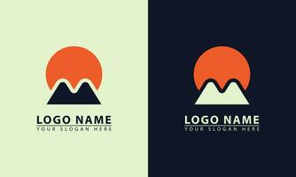 Mountain adventurer icon logo. Mountain adventurer flat design vector icon logo.