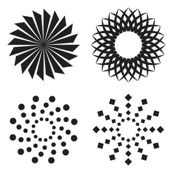 icono de patrón circular vector