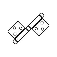 Door hinge icon vector