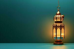Eid mubarak and ramadan kareem greetings with islamic lantern and mosque. Eid al fitr background. Eid al fitr background of window concept by AI Generated photo